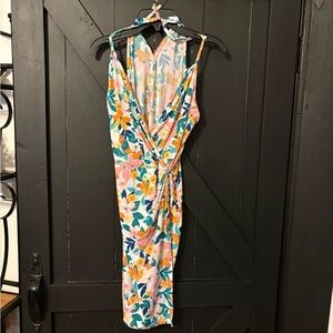 BCBGeneration Multicolor Floral Backless Dress